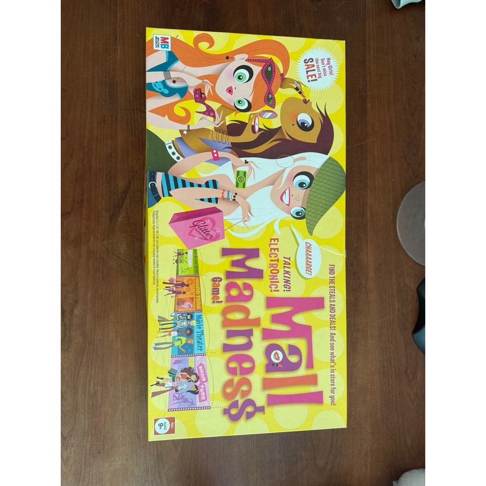 TESTED & WORKS! Milton Bradley Mall Madness Talking Electronic Board Game 2004